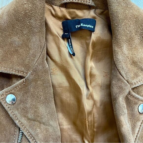 THE KOOPLES Biker Suede Leather Jacket Size XS - Picture 11 of 12